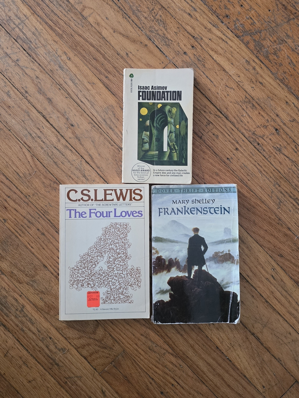 Set of 3 Green & White Paperback Books